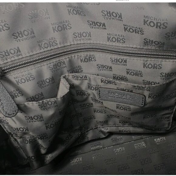 Pre-Owned MICHAEL Michael Kors Gray Saffiano Leather Dome Satchel - Picture 7 of 15